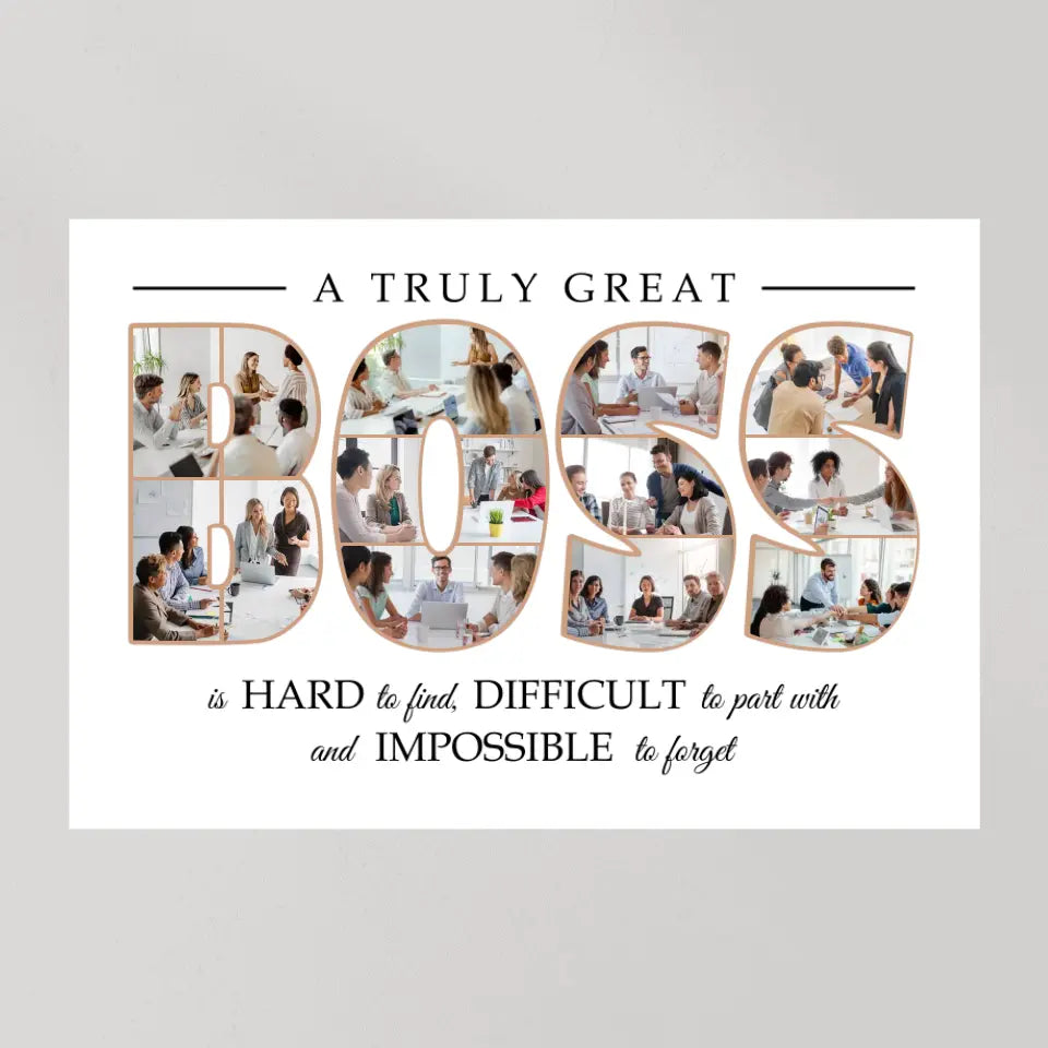 A Truly Great Boss Is Hard To Find - Custom Canvas Poster Wall Art - Thank You, Appreciation Gift For Boss from Employees
