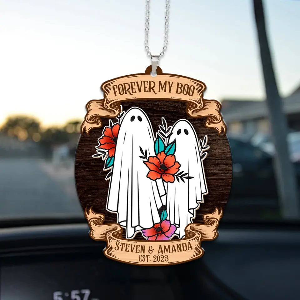 Couple Ghost Forever My Boo - Shape Ornament 2 Sides - Couple Gift For Halloween Christmas | 309IHPLNOR1005