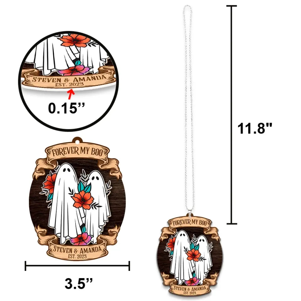 Couple Ghost Forever My Boo - Shape Ornament 2 Sides - Couple Gift For Halloween Christmas | 309IHPLNOR1005