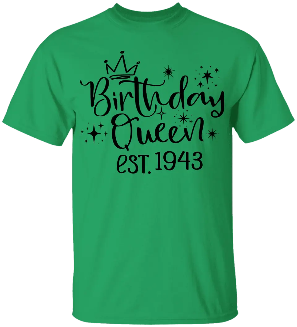 Birthday Queen Est. Chapter - Personalized T-shirt - Birthday Gift for Mom or Grandma