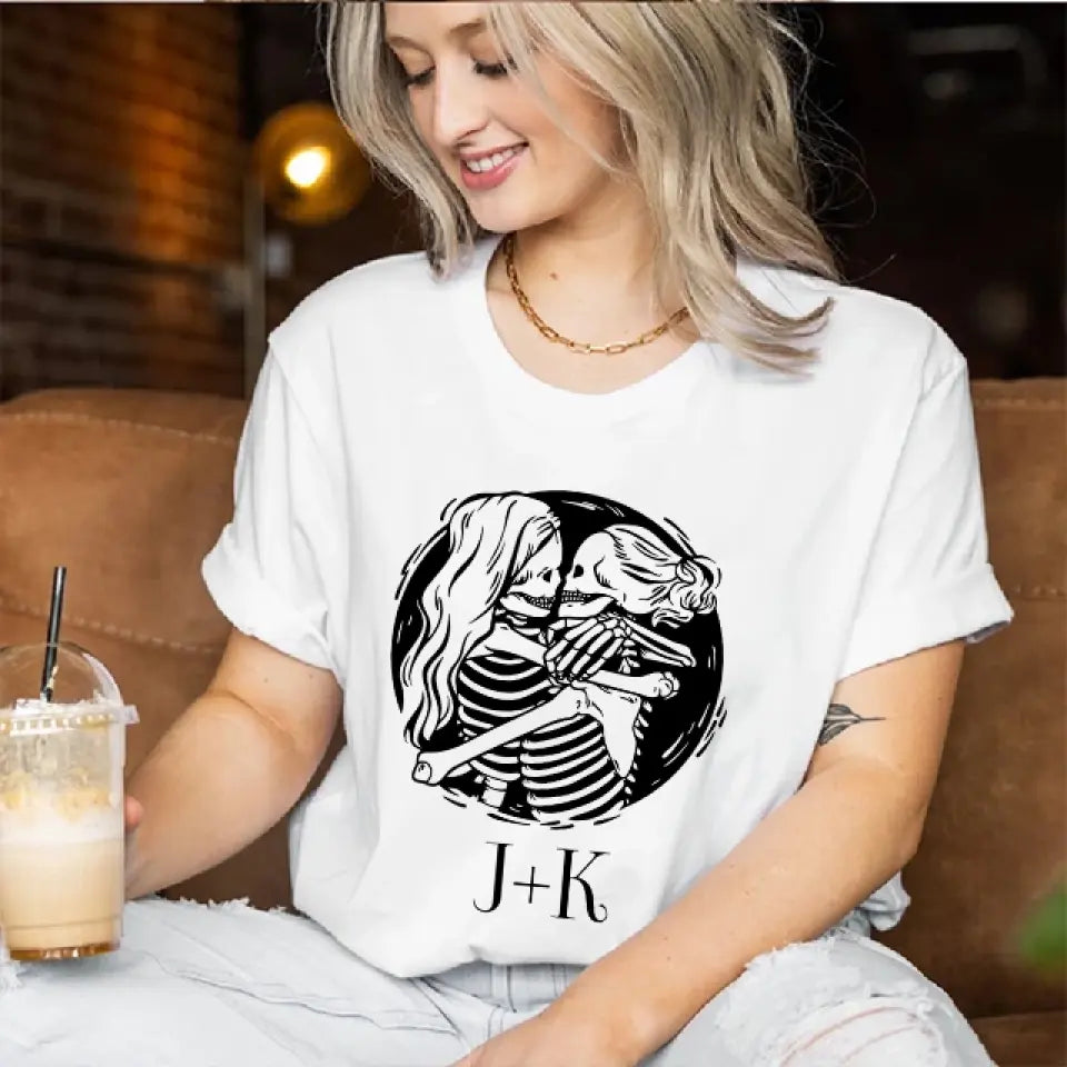 Lesbian Couple - Personalized Sweatshirt - Halloween Gifts | 308IHPBNTS901