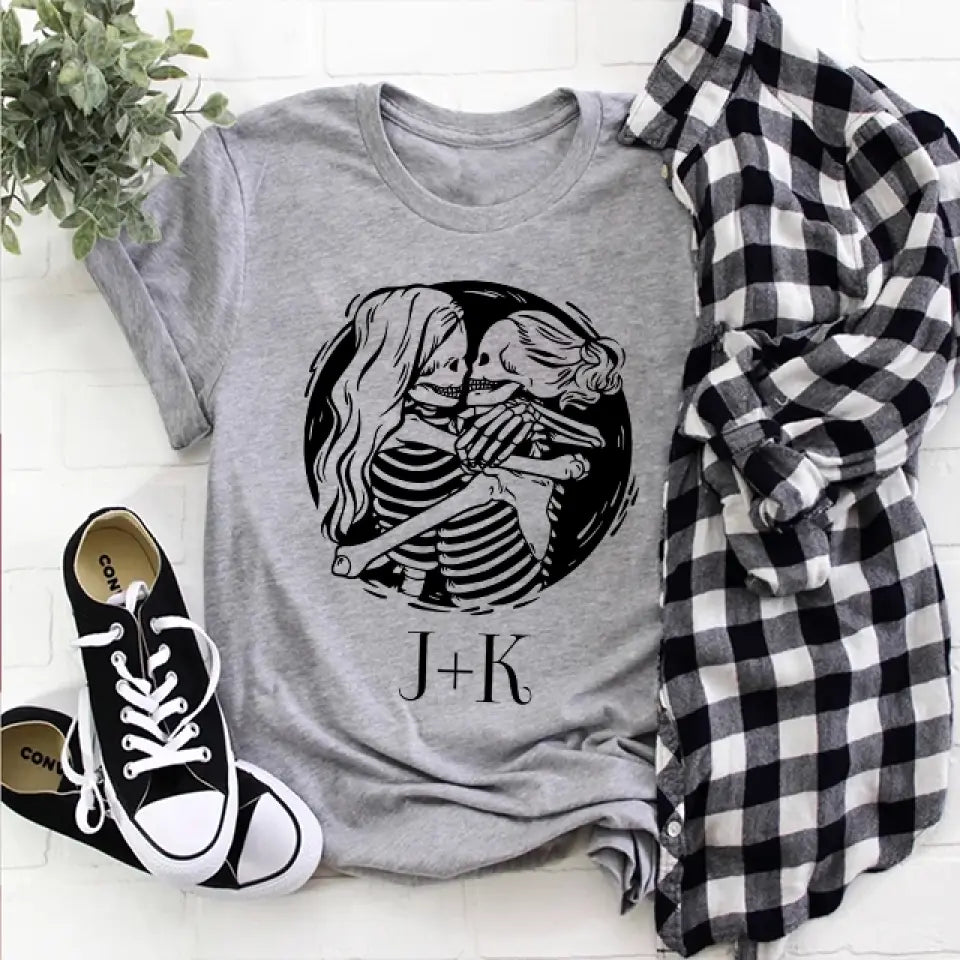 Lesbian Couple - Personalized Sweatshirt - Halloween Gifts | 308IHPBNTS901