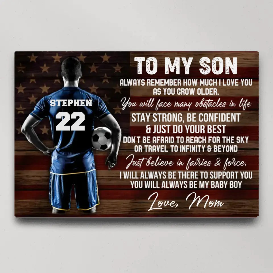 Just Believe In Fairies And Force - Personalized Canvas - Gift For Son Grandson Soccer Lovers | 309IHPNPCA075