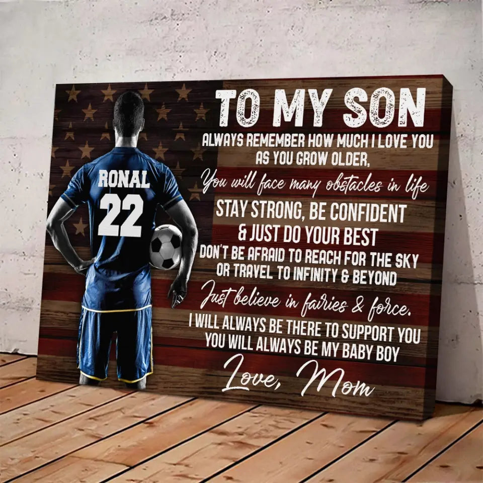 Just Believe In Fairies And Force - Personalized Canvas - Gift For Son Grandson Soccer Lovers | 309IHPNPCA075