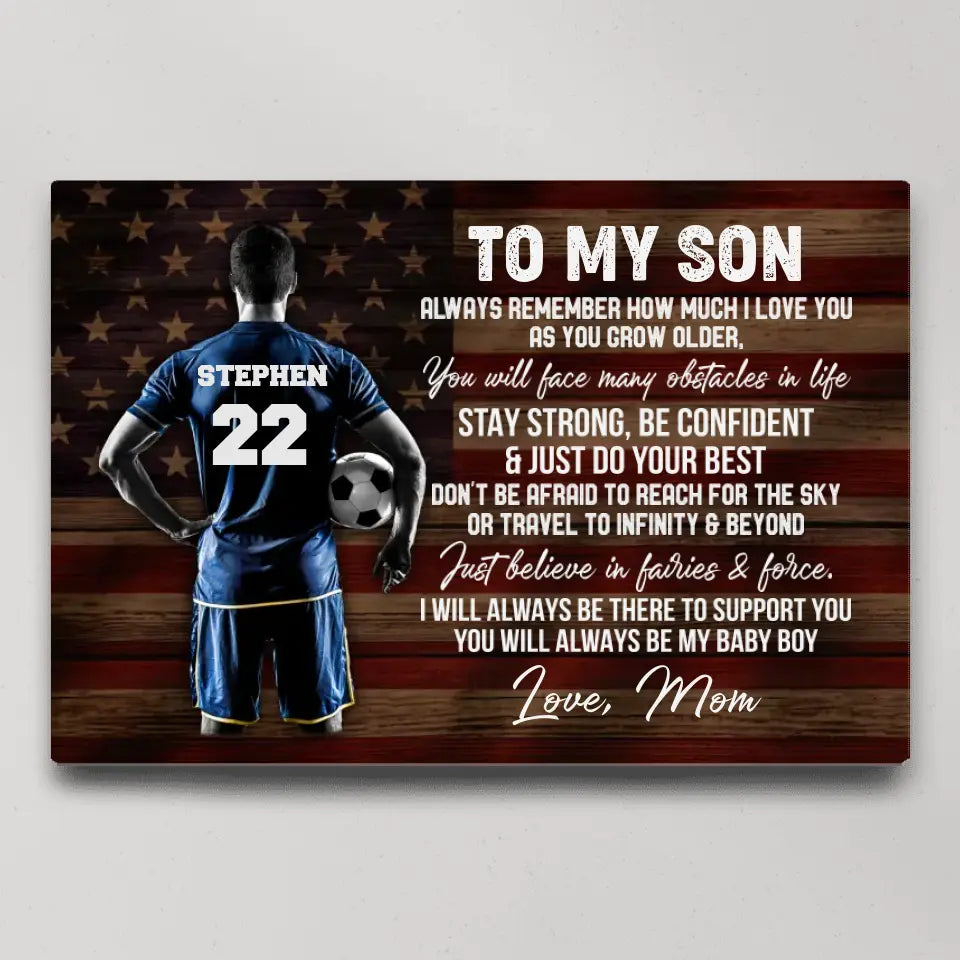 Just Believe In Fairies And Force - Personalized Canvas - Gift For Son Grandson Soccer Lovers | 309IHPNPCA075