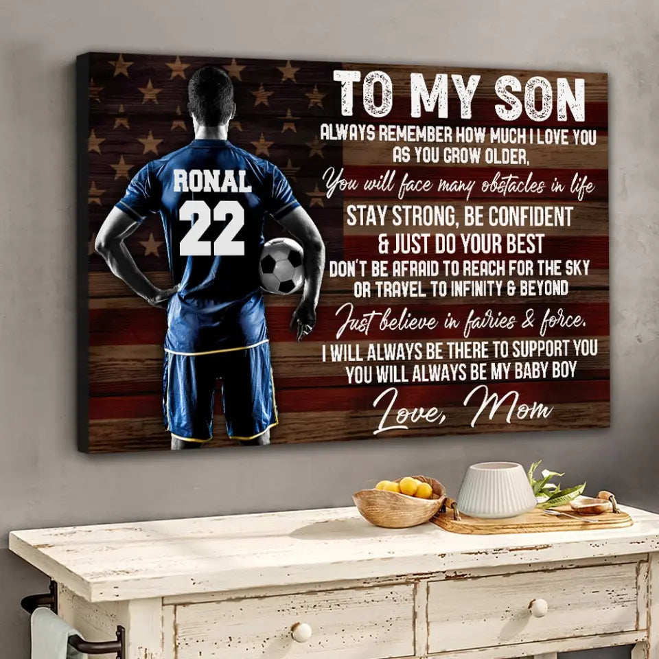 Just Believe In Fairies And Force - Personalized Canvas - Gift For Son Grandson Soccer Lovers | 309IHPNPCA075