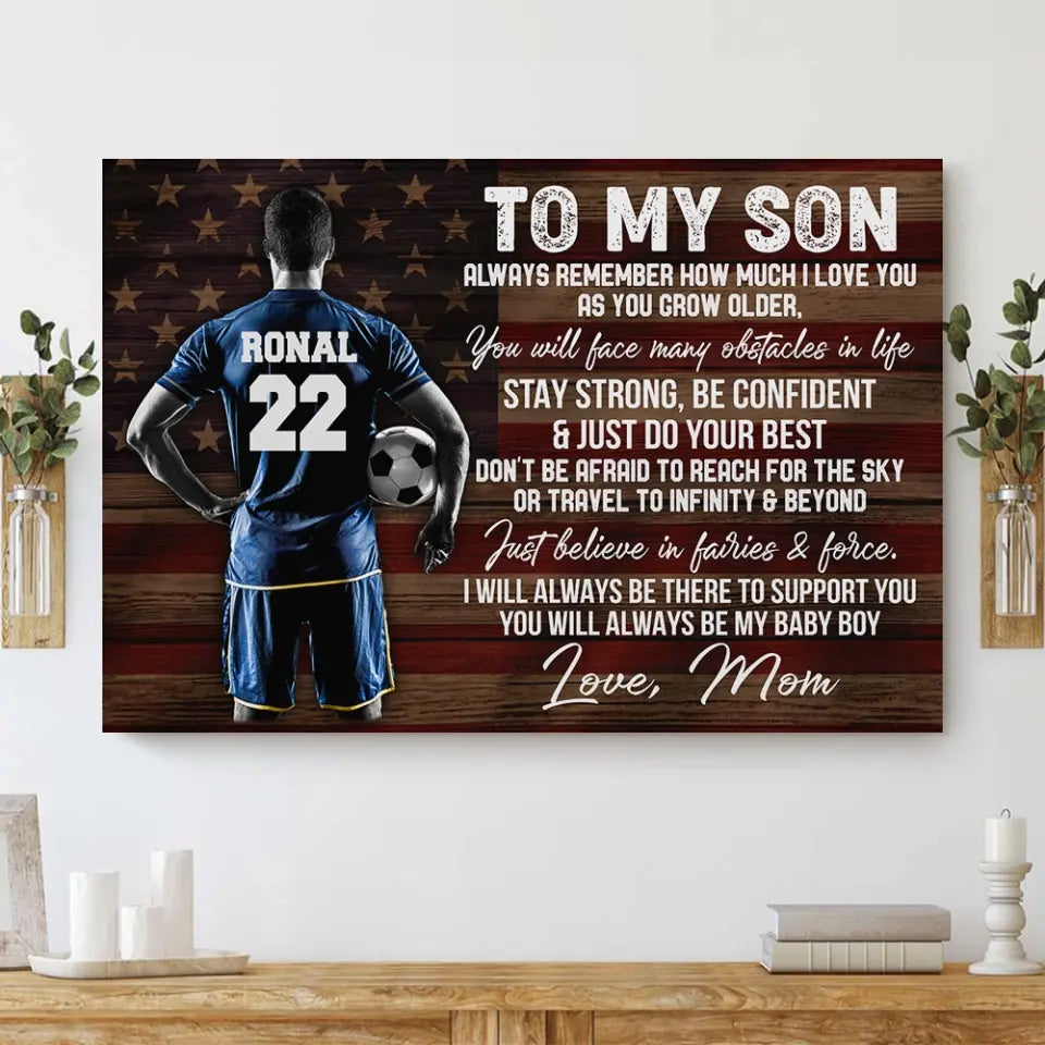 Just Believe In Fairies And Force - Personalized Canvas - Gift For Son Grandson Soccer Lovers | 309IHPNPCA075