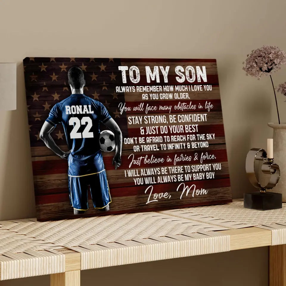 Just Believe In Fairies And Force - Personalized Canvas - Gift For Son Grandson Soccer Lovers | 309IHPNPCA075