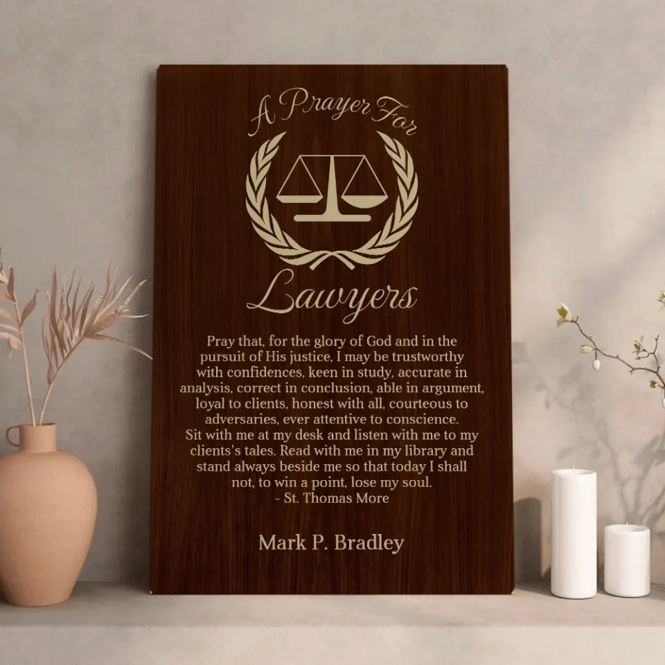 A Prayer For Lawyers - Canvas Wall Art Home Decor - Gift For Judge Lawyers | 309IHPBNCA330