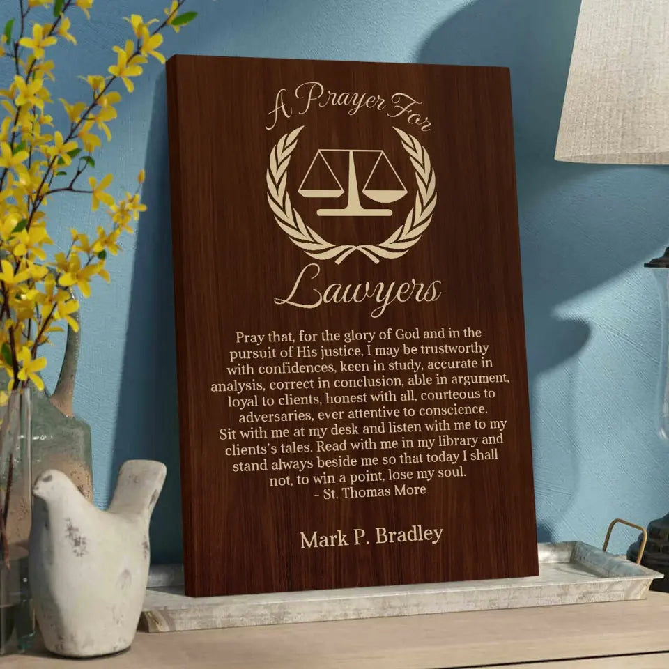 A Prayer For Lawyers - Canvas Wall Art Home Decor - Gift For Judge Lawyers | 309IHPBNCA330