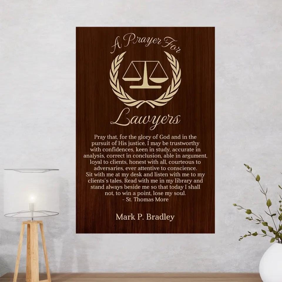A Prayer For Lawyers - Canvas Wall Art Home Decor - Gift For Judge Lawyers | 309IHPBNCA330