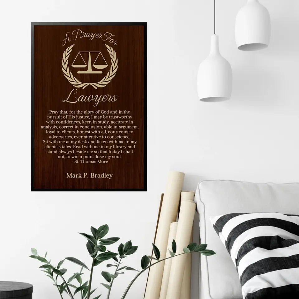 A Prayer For Lawyers - Canvas Wall Art Home Decor - Gift For Judge Lawyers | 309IHPBNCA330