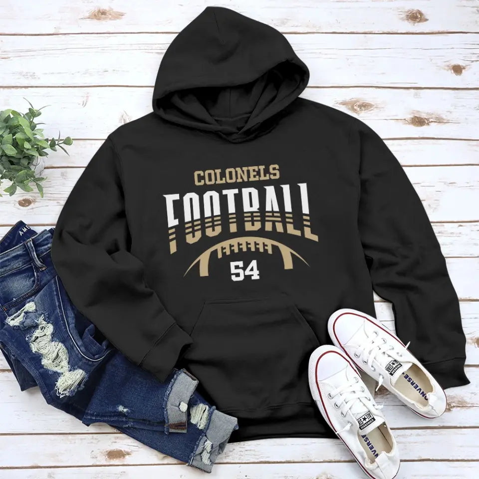 Football Hoodie Player Number Personalized Sports Hoodie