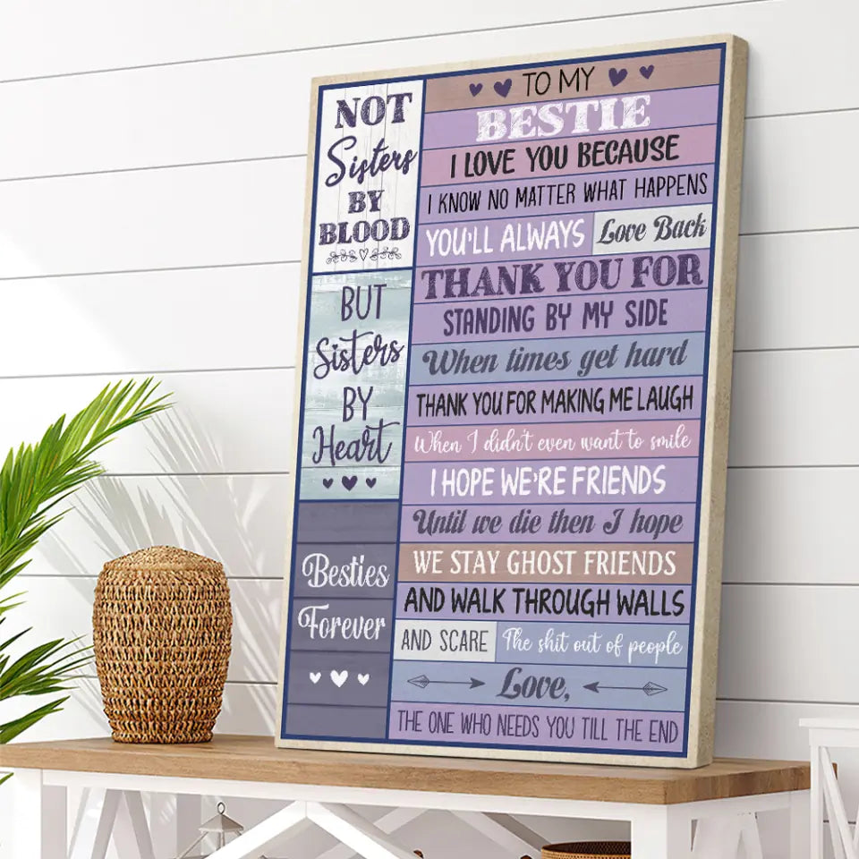 To My Bestie I Love You Personalized Poster/Canvas