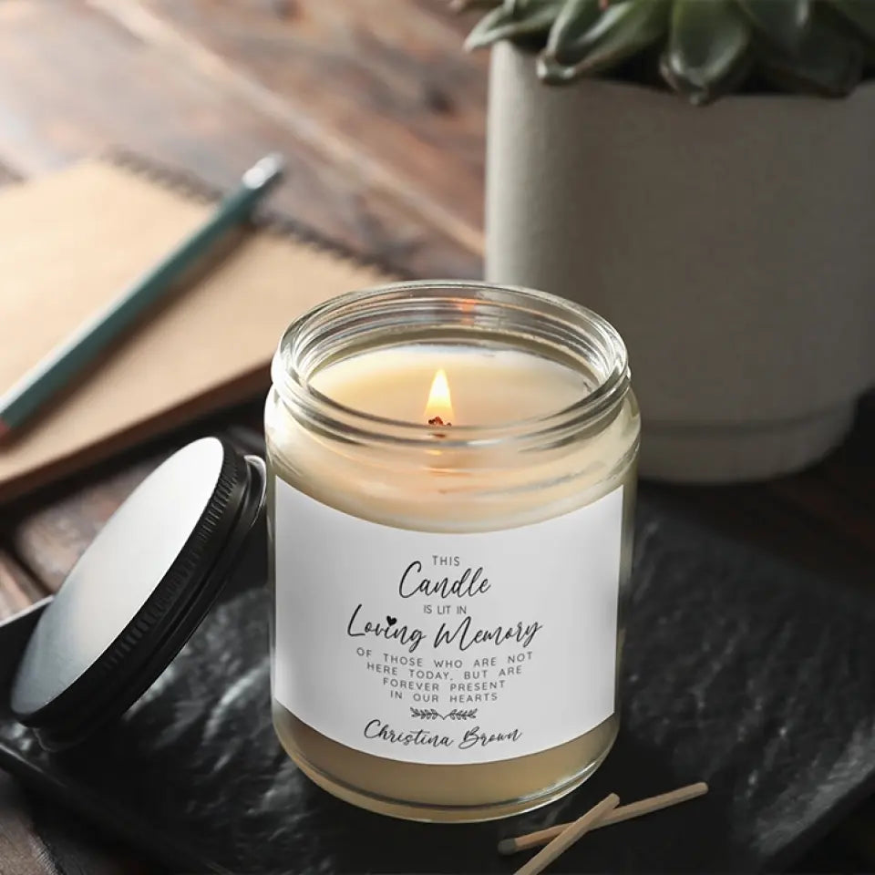 Is Lit In Loving Memory Personalized Scented Candle
