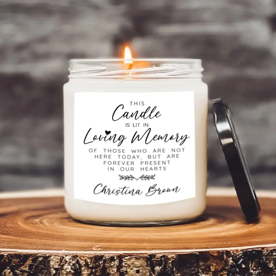 Is Lit In Loving Memory Personalized Scented Candle