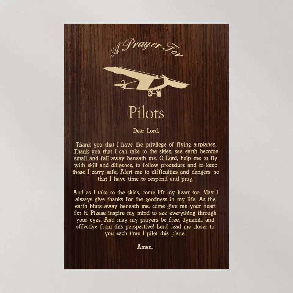 A Prayer For Pilots, Personalized Canvas Poster Wall Art Home Decor, Gift For Pilots | 309IHPLNCA1022