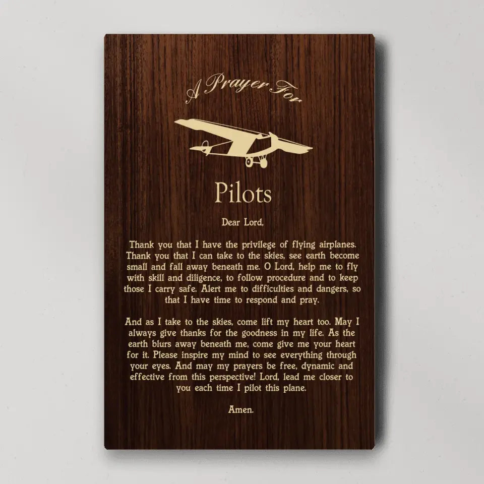 A Prayer For Pilots, Personalized Canvas Poster Wall Art Home Decor, Gift For Pilots | 309IHPLNCA1022
