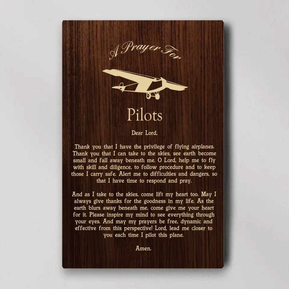 A Prayer For Pilots, Personalized Canvas Poster Wall Art Home Decor, Gift For Pilots | 309IHPLNCA1022