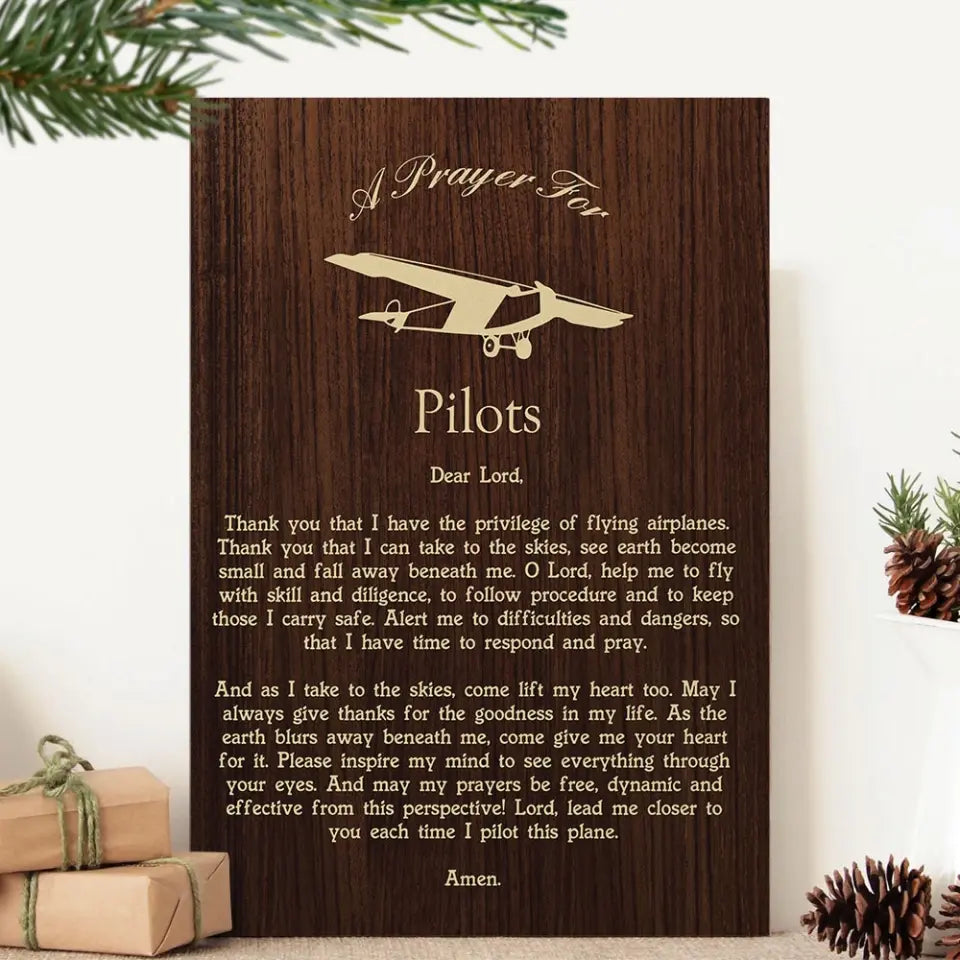 A Prayer For Pilots, Personalized Canvas Poster Wall Art Home Decor, Gift For Pilots | 309IHPLNCA1022