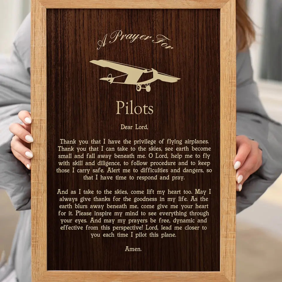 A Prayer For Pilots, Personalized Canvas Poster Wall Art Home Decor, Gift For Pilots | 309IHPLNCA1022