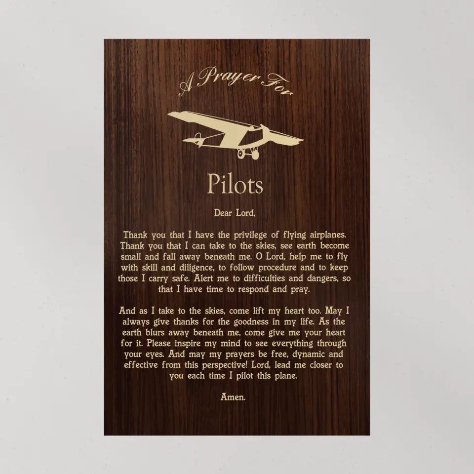 A Prayer For Pilots, Personalized Canvas Poster Wall Art Home Decor, Gift For Pilots | 309IHPLNCA1022