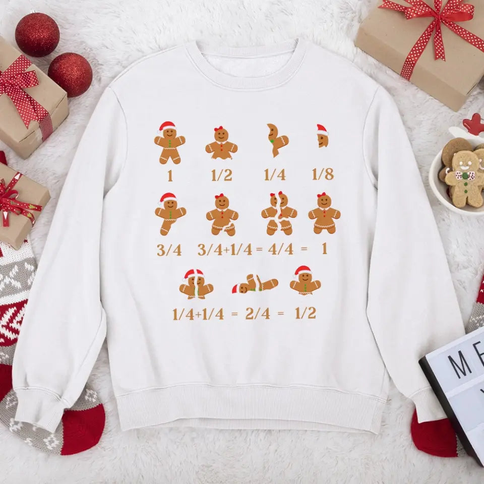Gingerbread Sweatshirt, Teacher Math Funny Xmas Unisex Crewneck Sweatshirt
| 309IHPBNTS1024