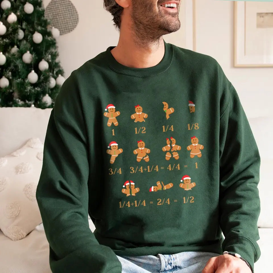 Gingerbread Sweatshirt, Teacher Math Funny Xmas Unisex Crewneck Sweatshirt
| 309IHPBNTS1024