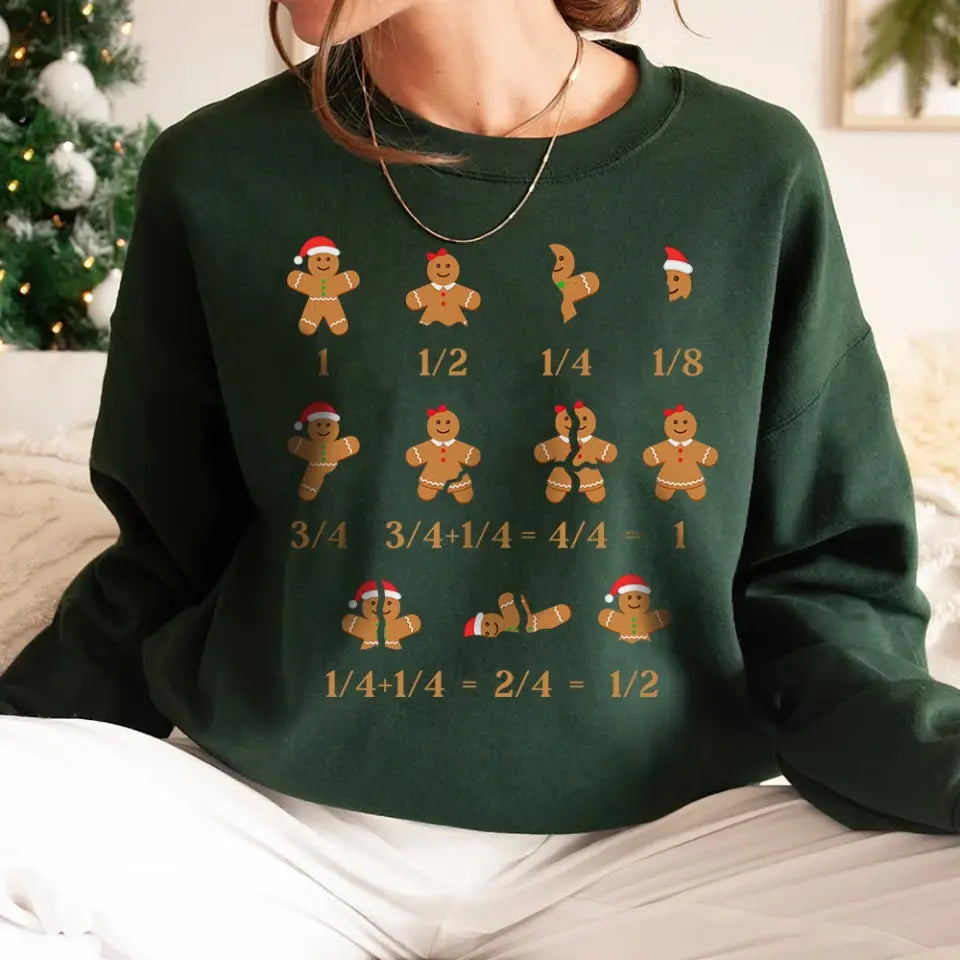 Gingerbread Sweatshirt, Teacher Math Funny Xmas Unisex Crewneck Sweatshirt
| 309IHPBNTS1024