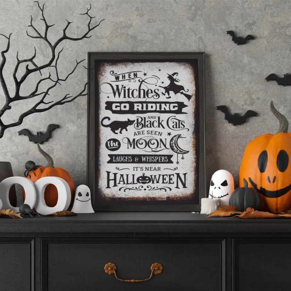 When Witches Go Riding And Black Cats Are Seen - Special Poster/Canvas - Halloween Gift | 308IHPNPCA968