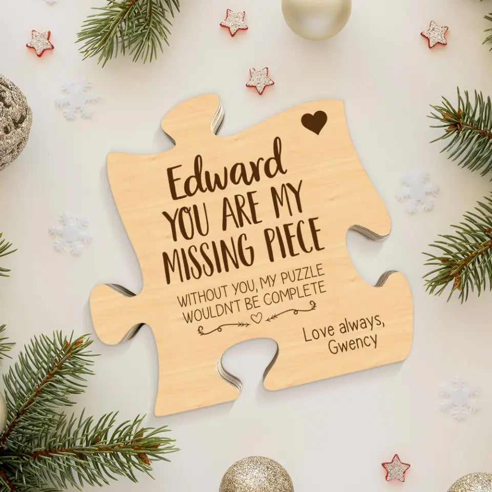 Couple Wooden Sign Without You My Puzzle Wouldn't Be Complete, Gift For Him Her Couple