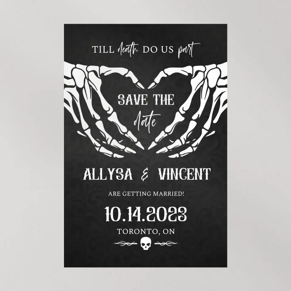 Till Death Do Us Apart, Personalized canvas Wall Art, Gift For Wedding Gift On Halloween | 308IHPNPCA1001