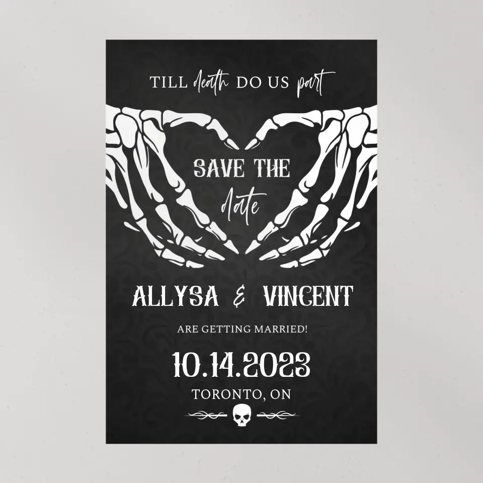 Till Death Do Us Apart, Personalized canvas Wall Art, Gift For Wedding Gift On Halloween | 308IHPNPCA1001