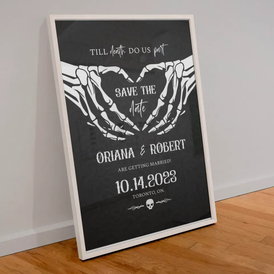Till Death Do Us Apart, Personalized canvas Wall Art, Gift For Wedding Gift On Halloween | 308IHPNPCA1001