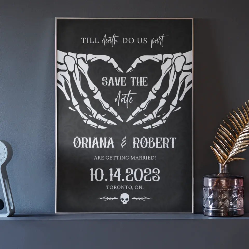 Till Death Do Us Apart, Personalized canvas Wall Art, Gift For Wedding Gift On Halloween | 308IHPNPCA1001