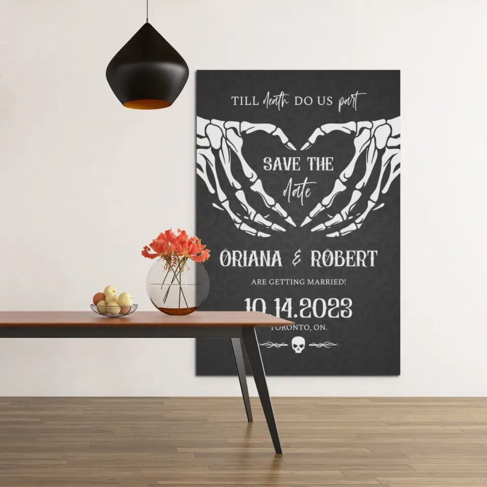 Till Death Do Us Apart, Personalized canvas Wall Art, Gift For Wedding Gift On Halloween | 308IHPNPCA1001