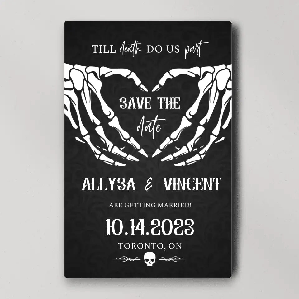 Till Death Do Us Apart, Personalized canvas Wall Art, Gift For Wedding Gift On Halloween | 308IHPNPCA1001