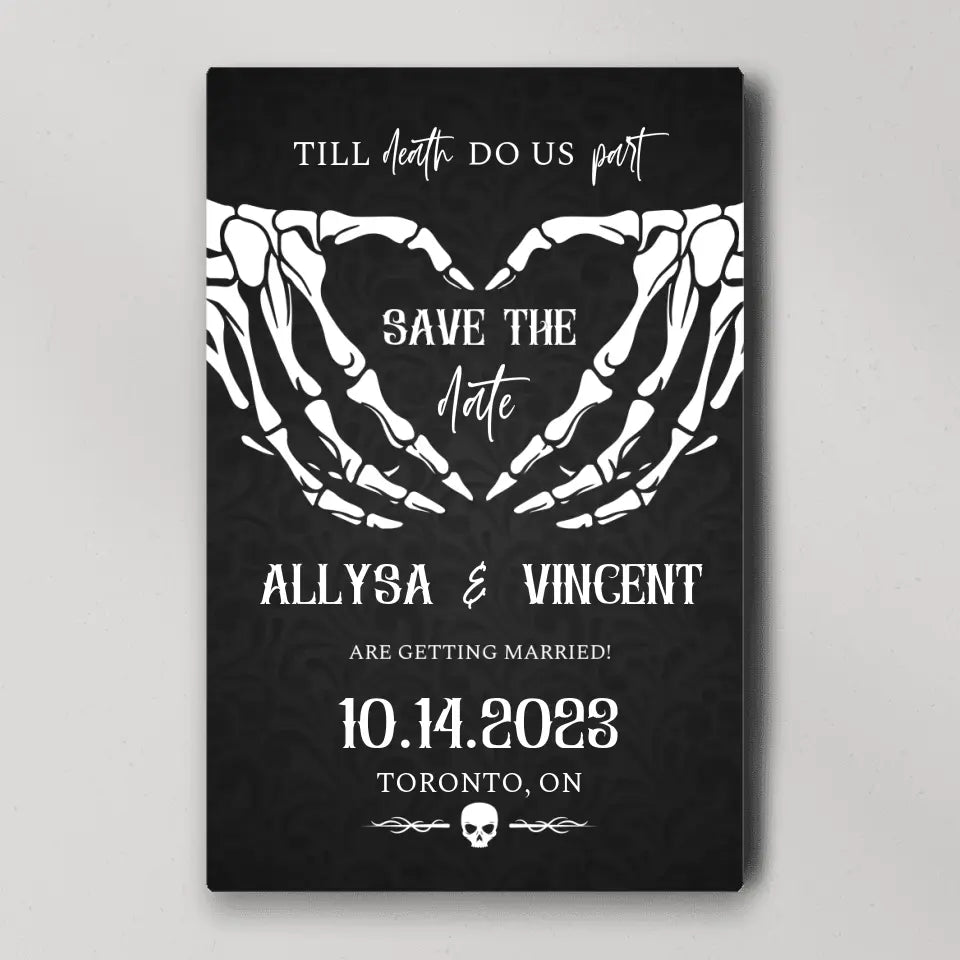 Till Death Do Us Apart, Personalized canvas Wall Art, Gift For Wedding Gift On Halloween | 308IHPNPCA1001