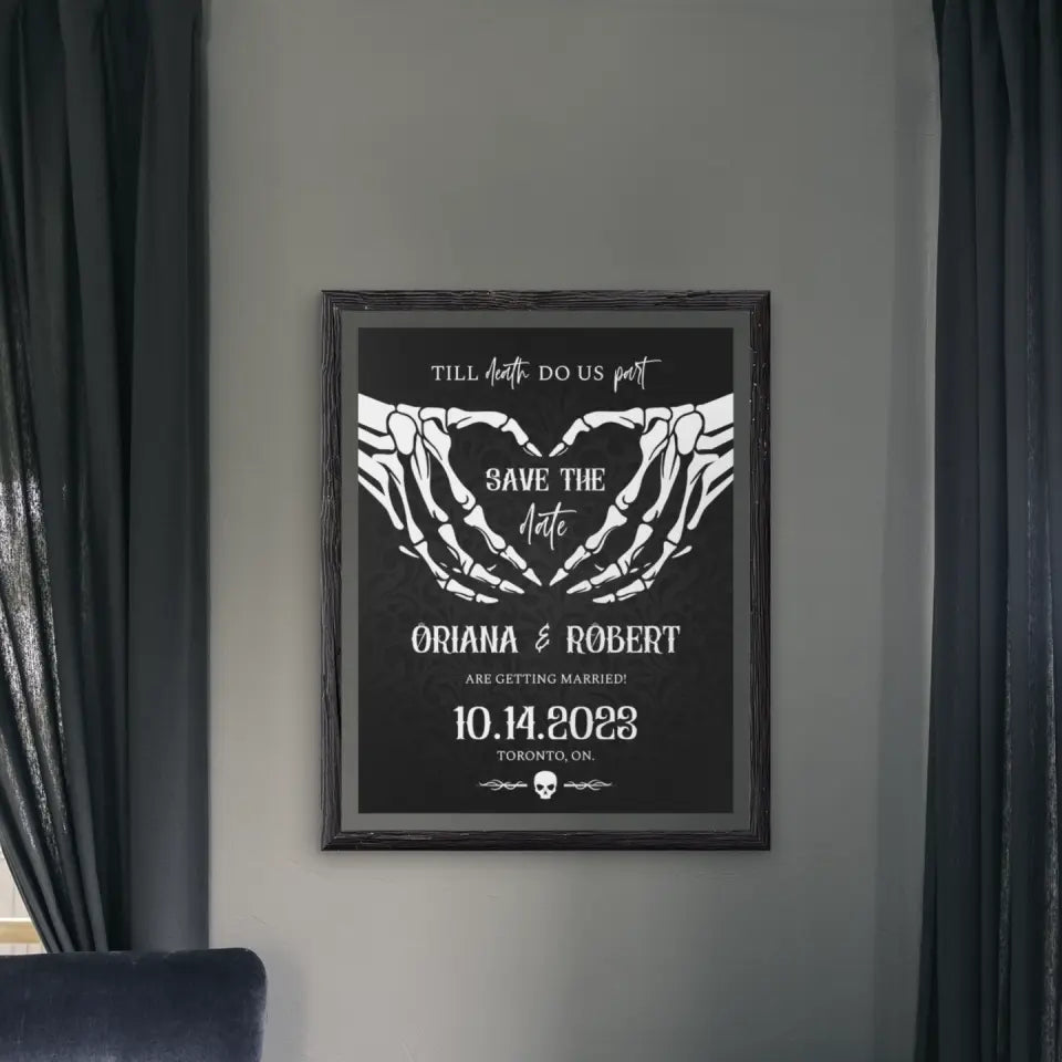 Till Death Do Us Apart, Personalized canvas Wall Art, Gift For Wedding Gift On Halloween | 308IHPNPCA1001