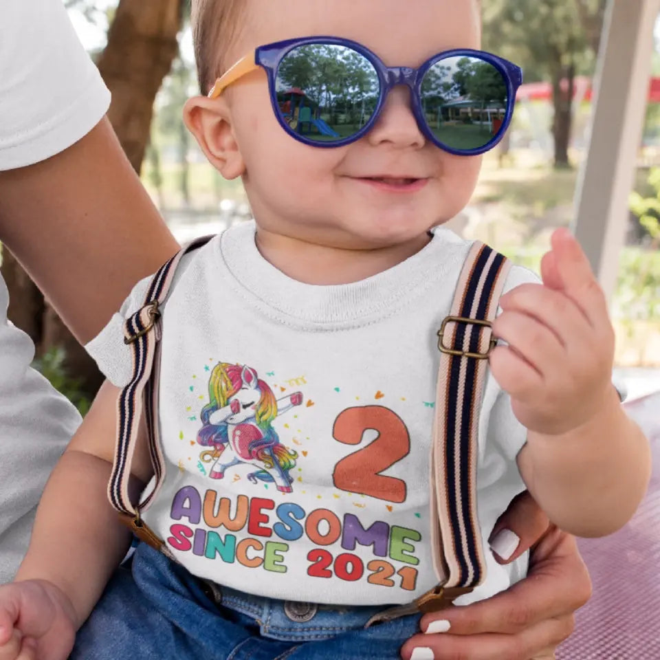 Dabbing Unicorn Awesome Since Custom Youth T-Shirt Birthday Gift For Children
