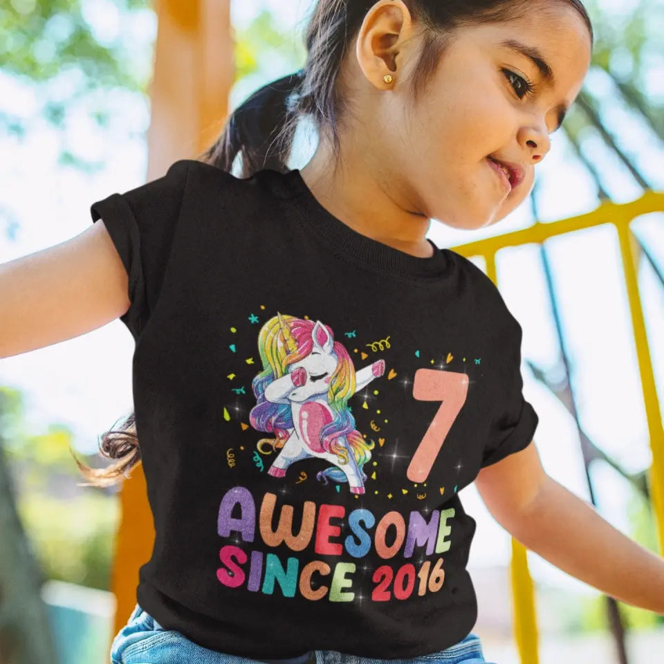Dabbing Unicorn Awesome Since Custom Youth T-Shirt Birthday Gift For Children