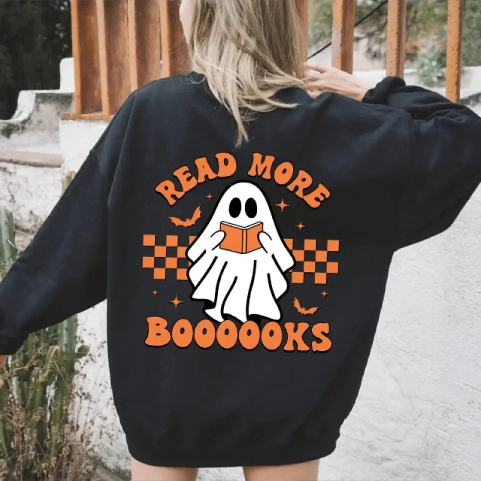 Read More Books Teacher Gift, T-Shirt Two Sides, Gift For Teacher, Halloween Gifts for Bookaholic, Bookworm