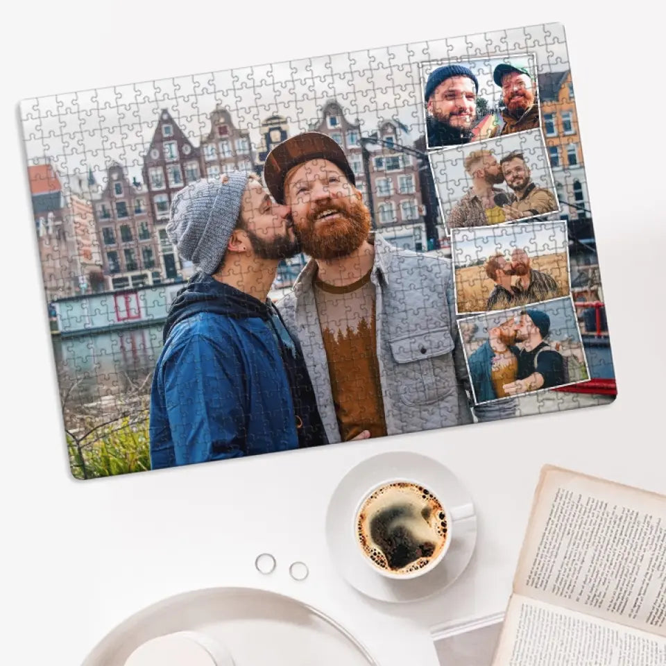 Personalized Valentine Gifts - Custom Photo Collage - Jigsaw Puzzle - Gift For Family Couple Friends