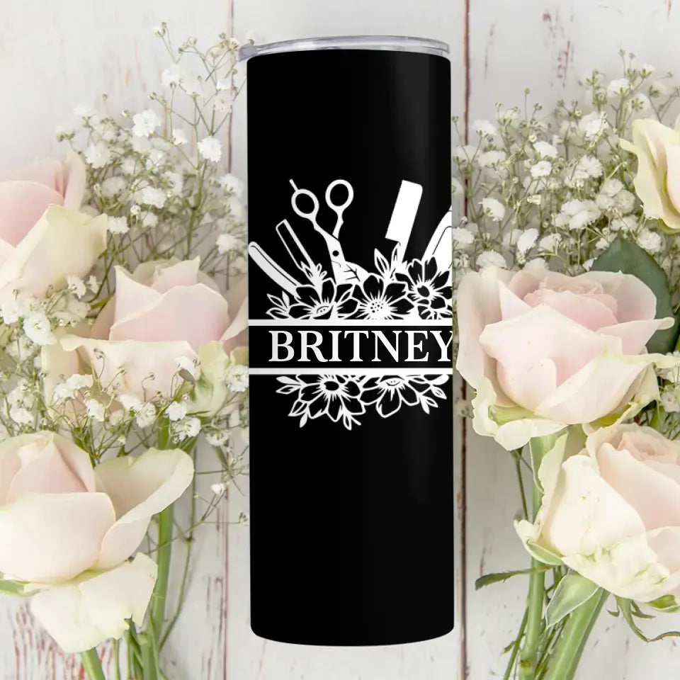 Personalized Name Tumbler Gift for Barber Hairdresser