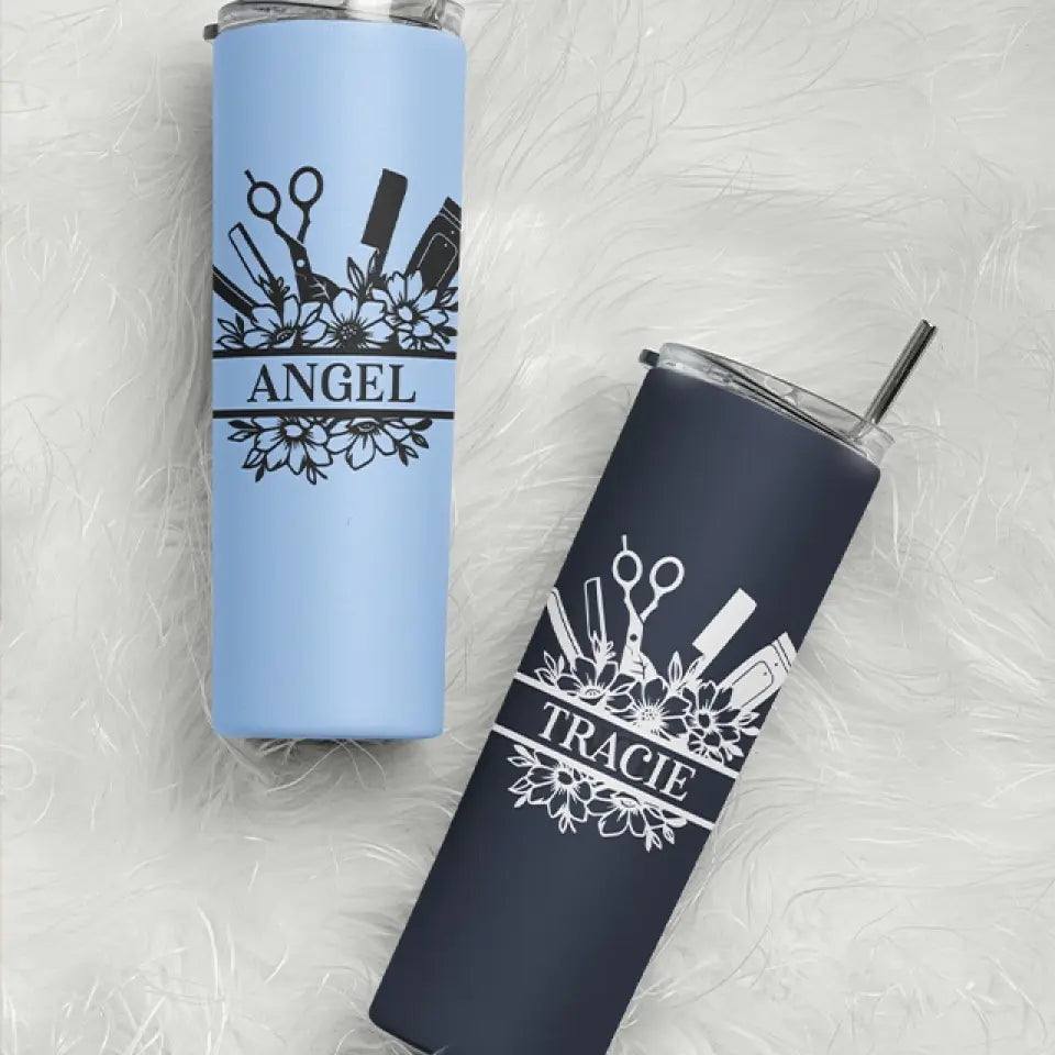 Personalized Name Tumbler Gift for Barber Hairdresser