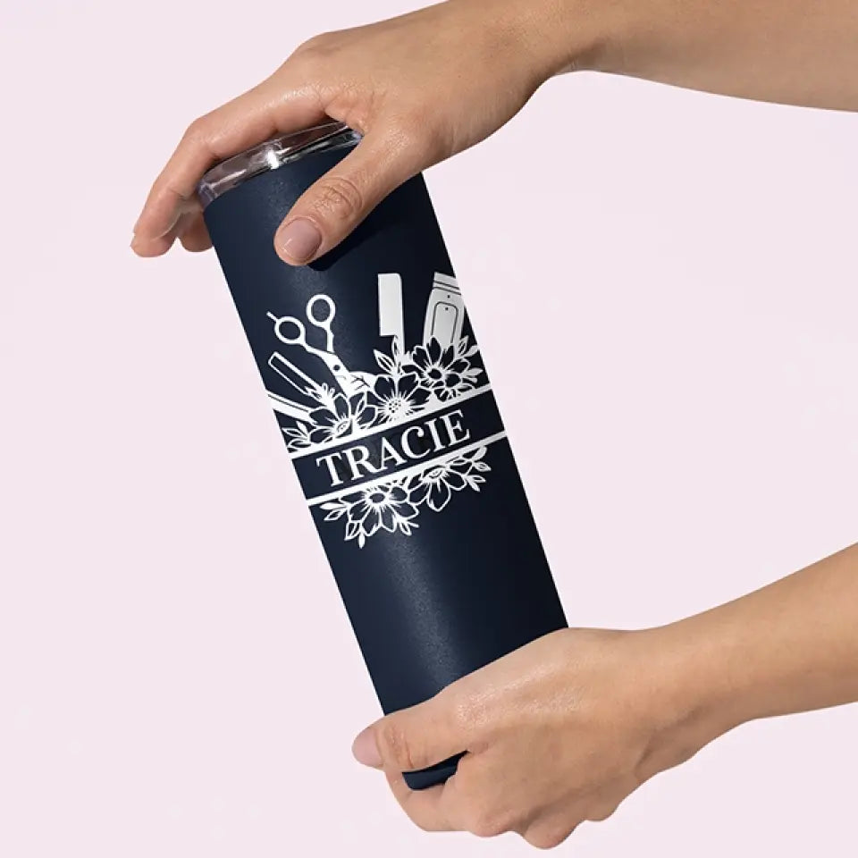 Personalized Name Tumbler Gift for Barber Hairdresser