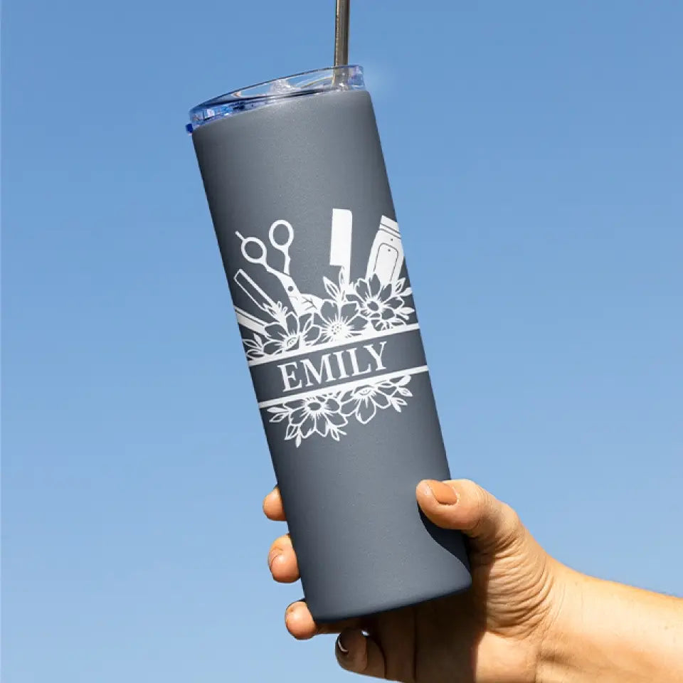 Personalized Name Tumbler Gift for Barber Hairdresser
