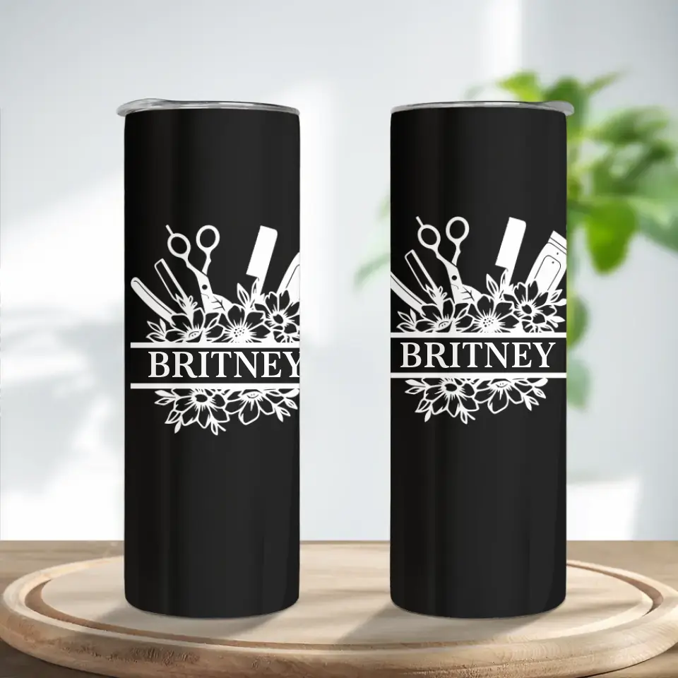 Personalized Name Tumbler Gift for Barber Hairdresser