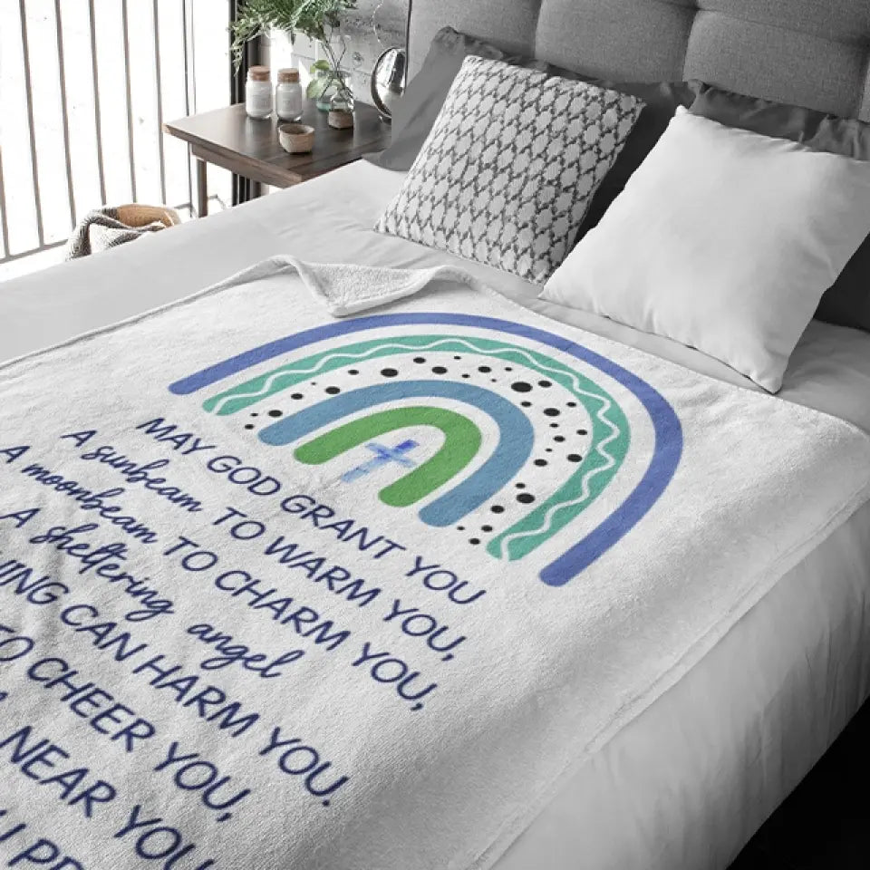 May God Grant You - Christian Quote - Personalized Blanket - Baptism Gifts, First Communion Gifts for Baby Girls, Baby Boys