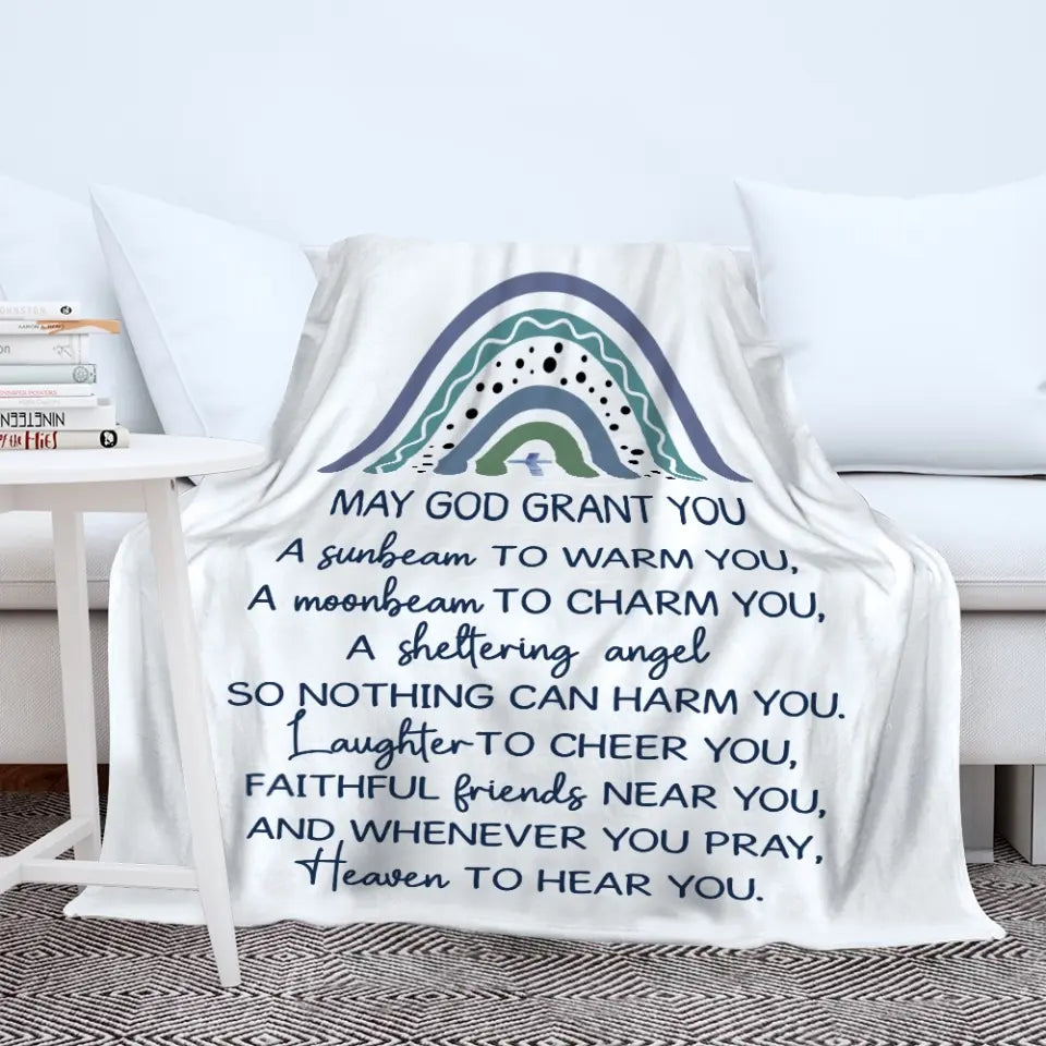May God Grant You, Personalized Blanket, Unique Baptism Gifts, First Communion Gifts | 309IHPLNBL1036